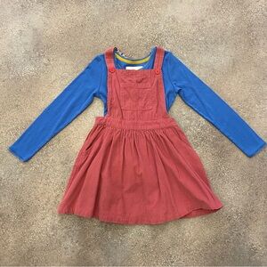 Mini Boden Pinafore + Pointelle Shirt